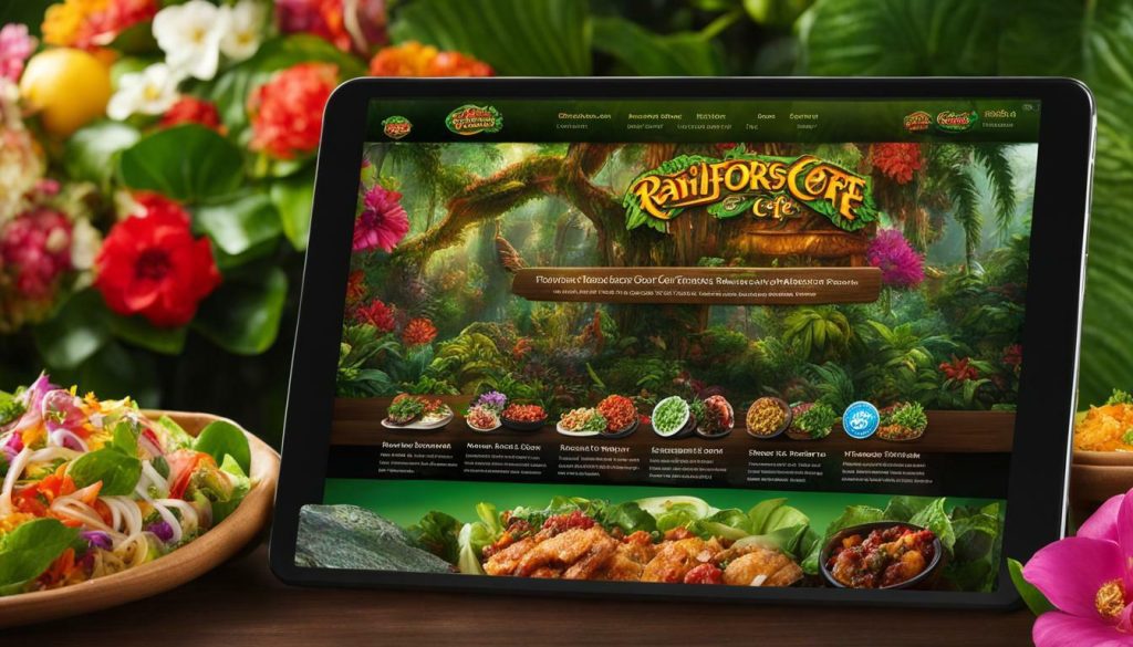 rainforest cafe online ordering