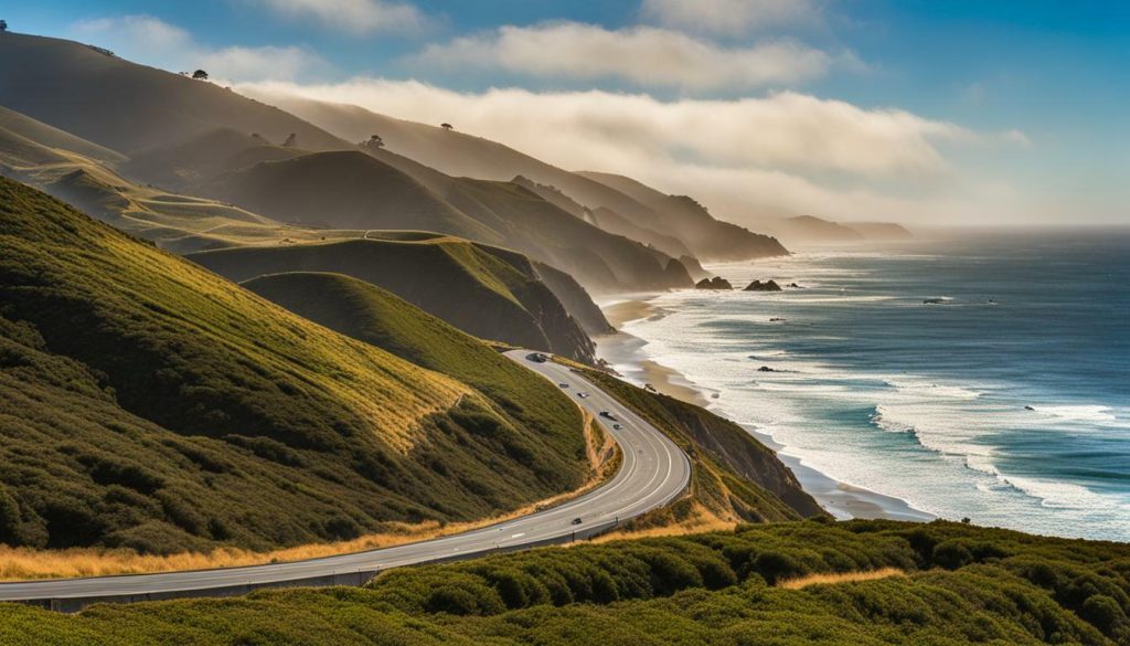 relaxing drive on Highway 1