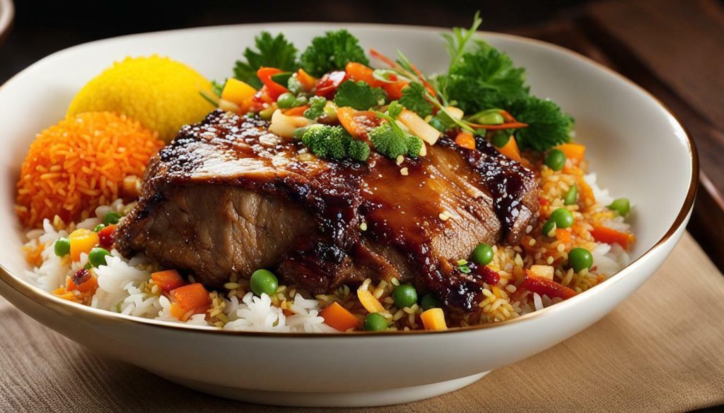 slow cooker duck over ling ling fried rice