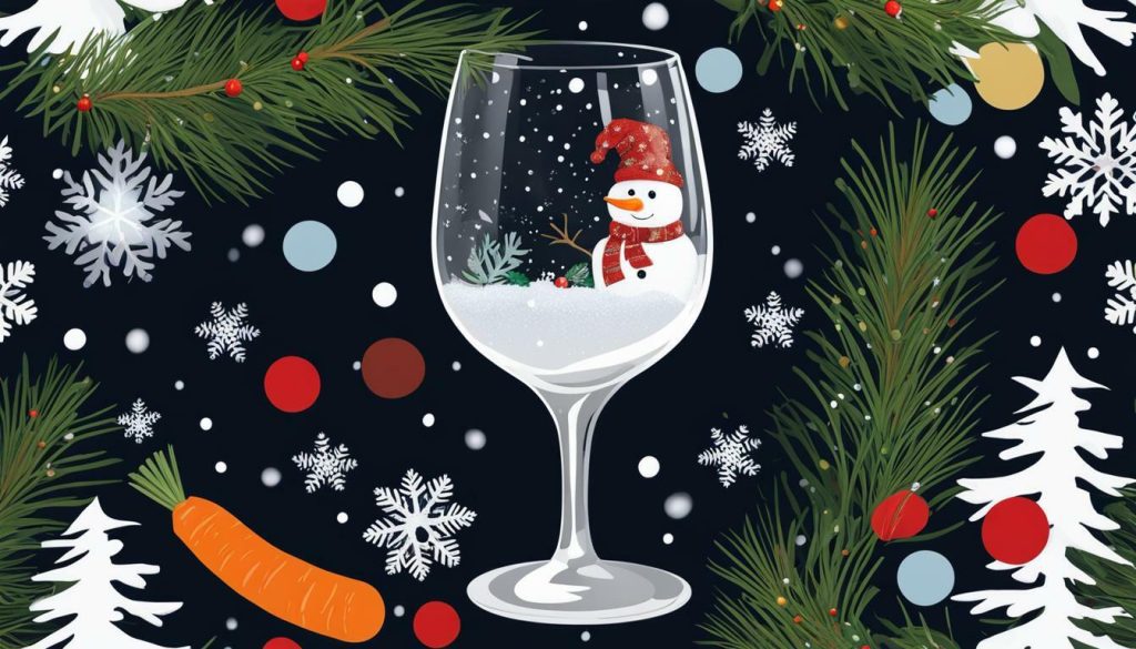 snowman handprint wine glass