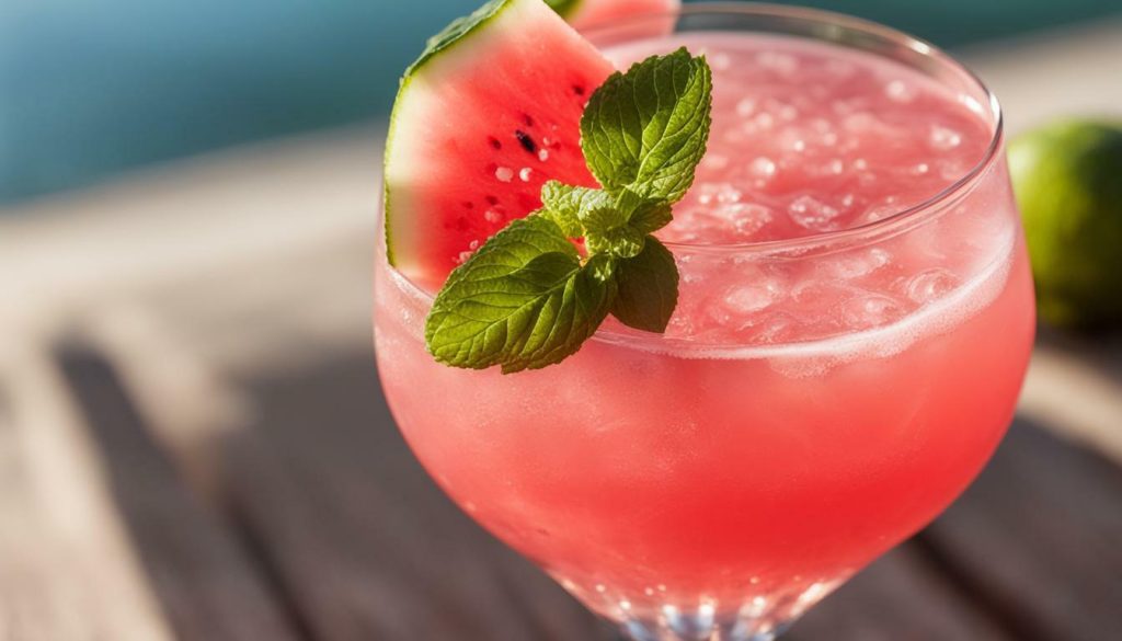 sparkling watermelon cocktail
