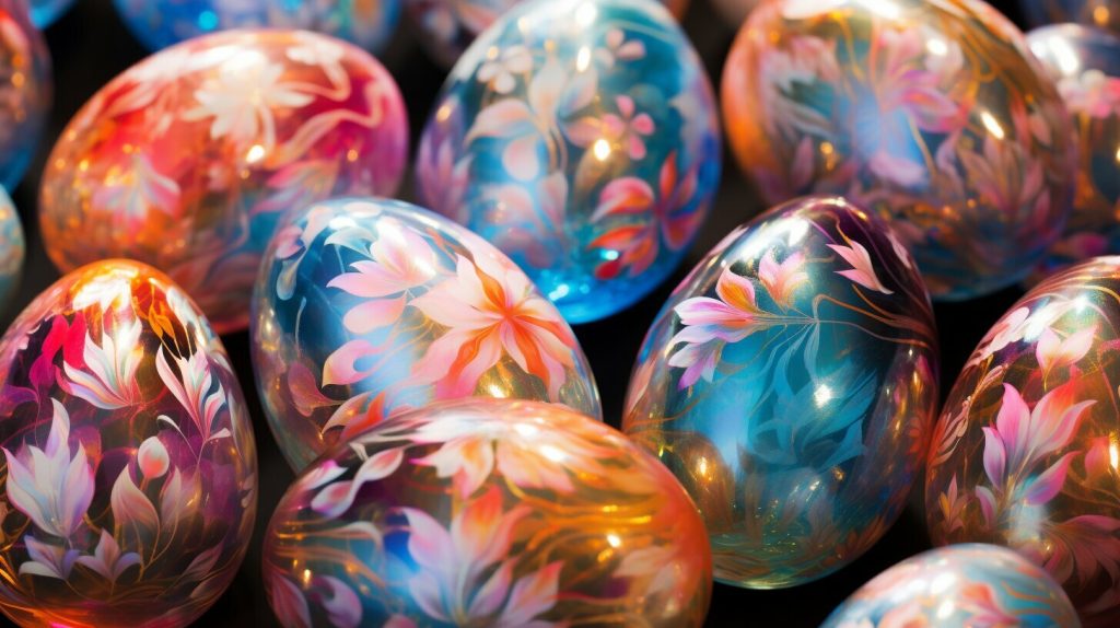 sparkly unicorn-inspired Easter eggs