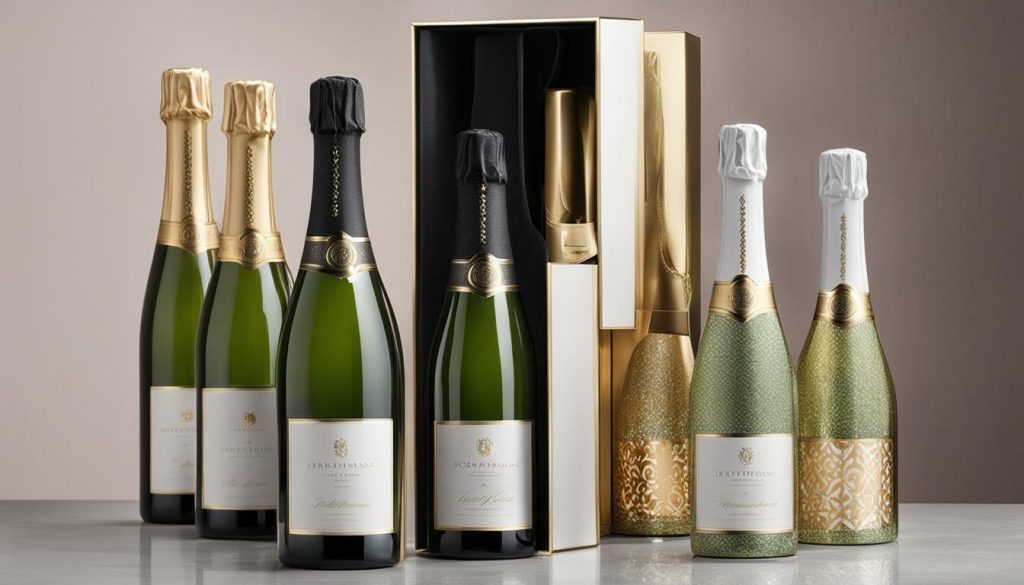 stunning champagne bottles for holiday gifting