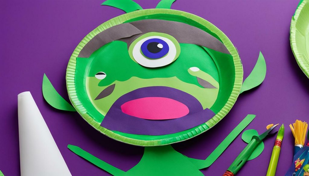 toy story alien paper plate craft