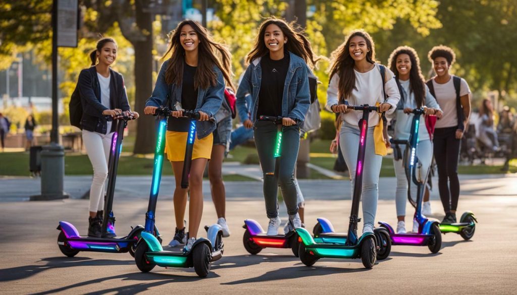 trendy school transportation with hover 1 journey electric scooter