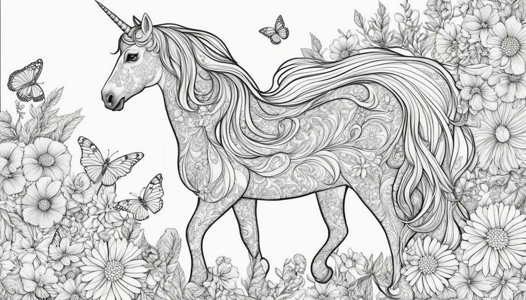 unicorn coloring page for girls