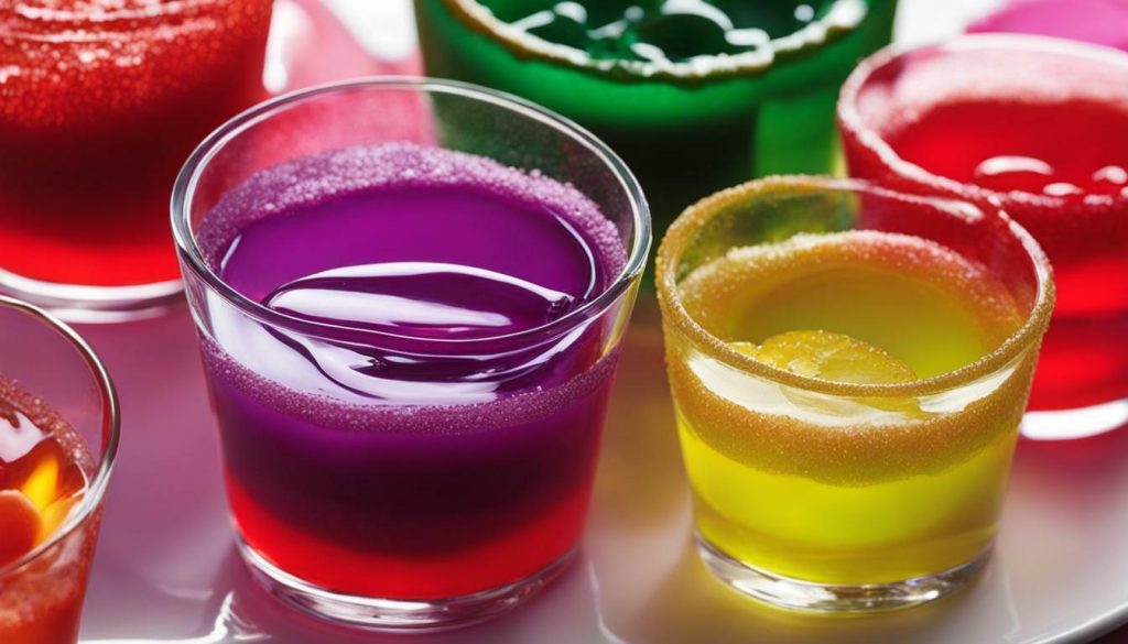 vibrant jello shots