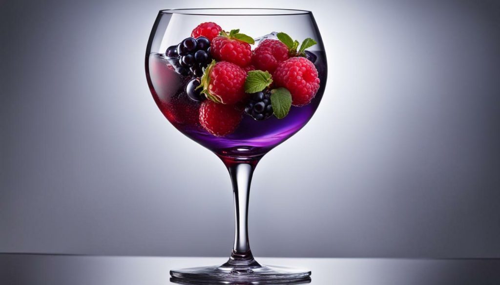 wine and frozen fruit