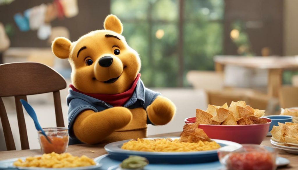 winnie the pooh looking at paper