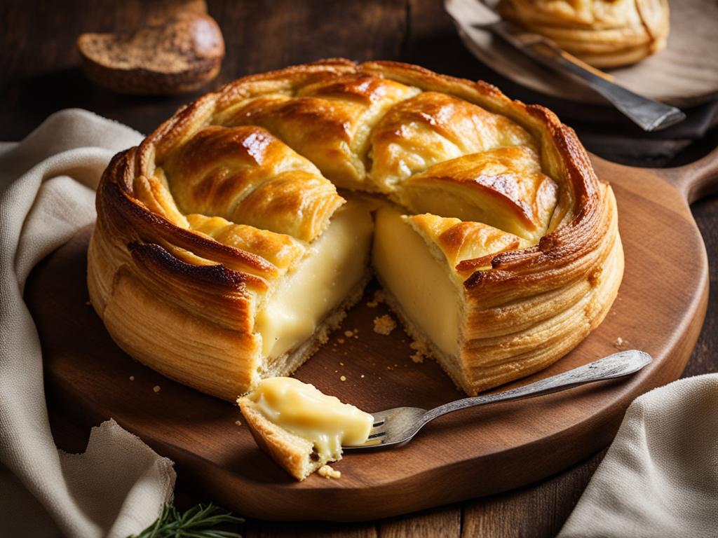 Baked brie with puff pastry