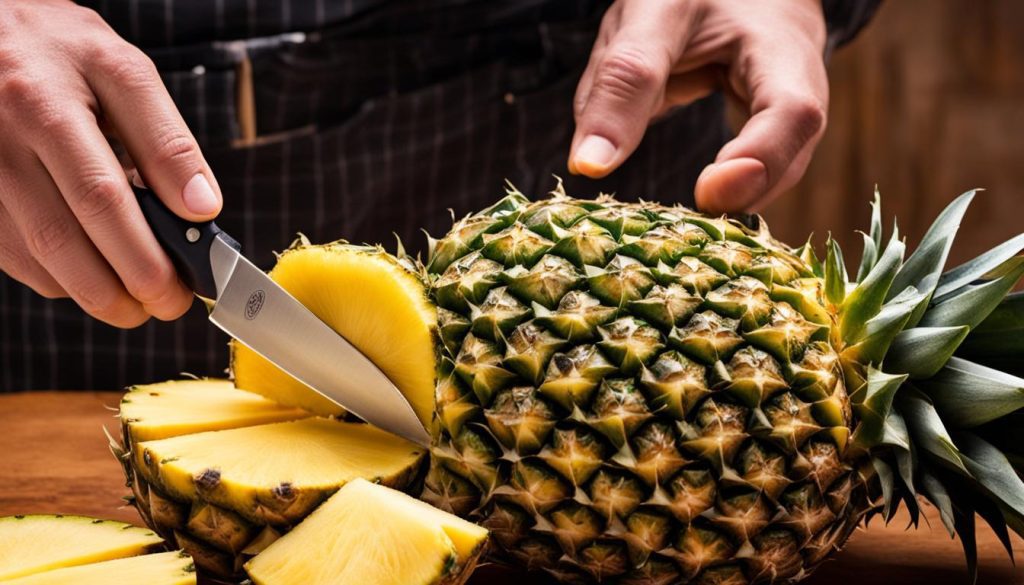best way to slice pineapple
