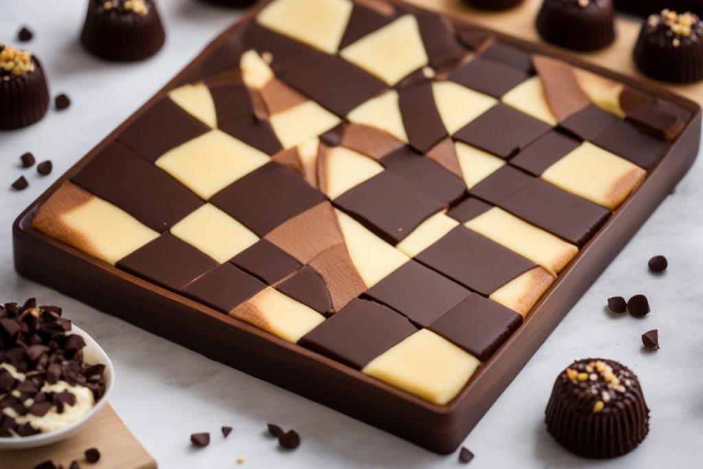 checkerboard cake layers