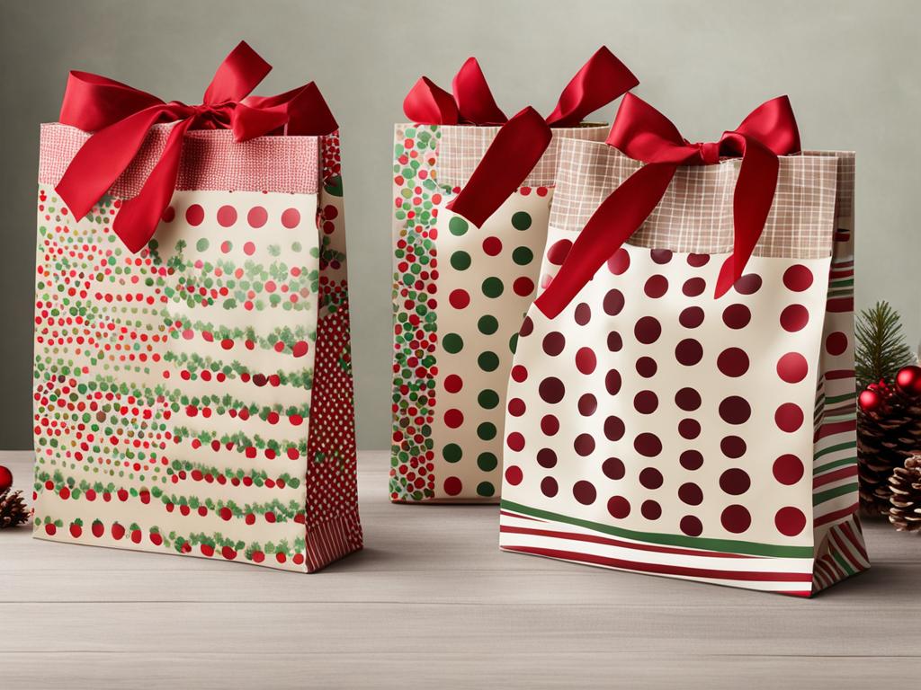 dot paint Christmas gift bags