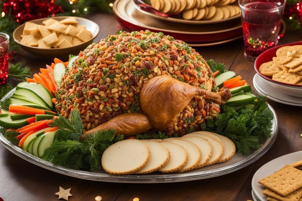 holiday party turkey cheese ball