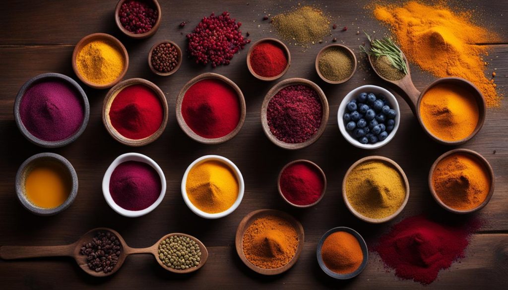 spices for Easter egg dye