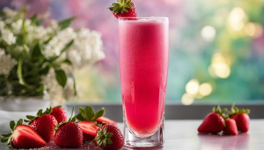 strawberry ginger champagne cocktail