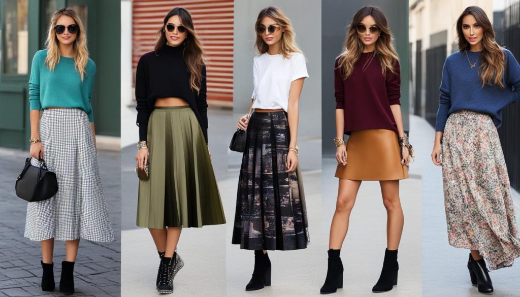 Different skirt styles