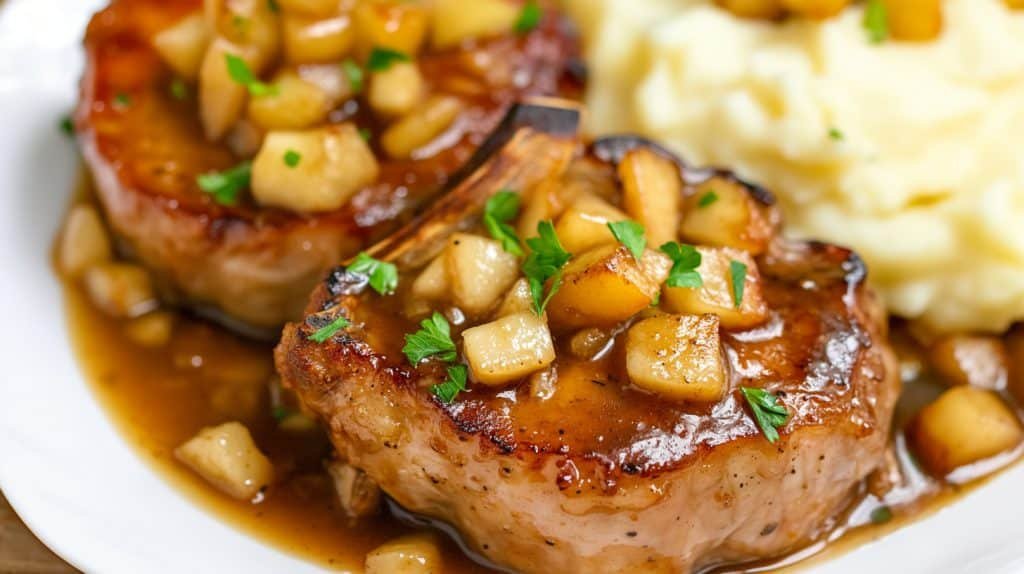 Easy Sheet Pan Apple Pork Chops Recipe