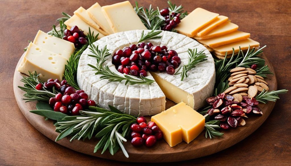 christmas wreath cheese plate