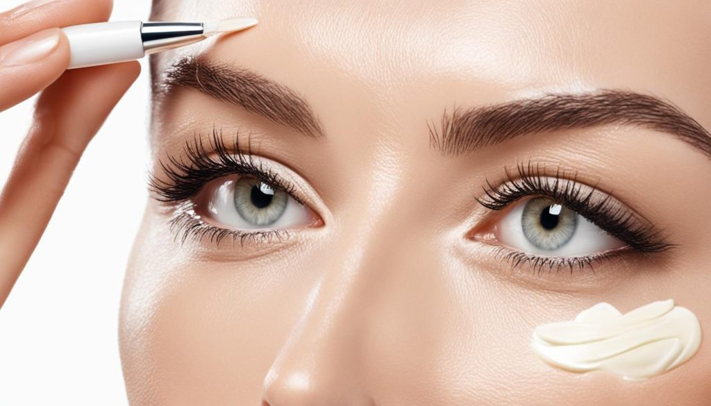Eye cream application