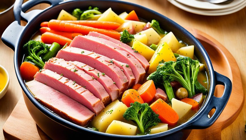 easy boiled dinner recipe with ham
