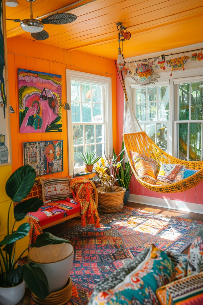 Artistic Bohemian Sunroom Studio