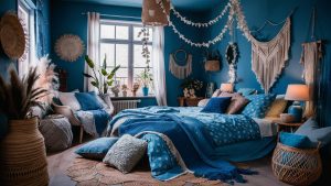 Blue Boho Bedroom Ideas