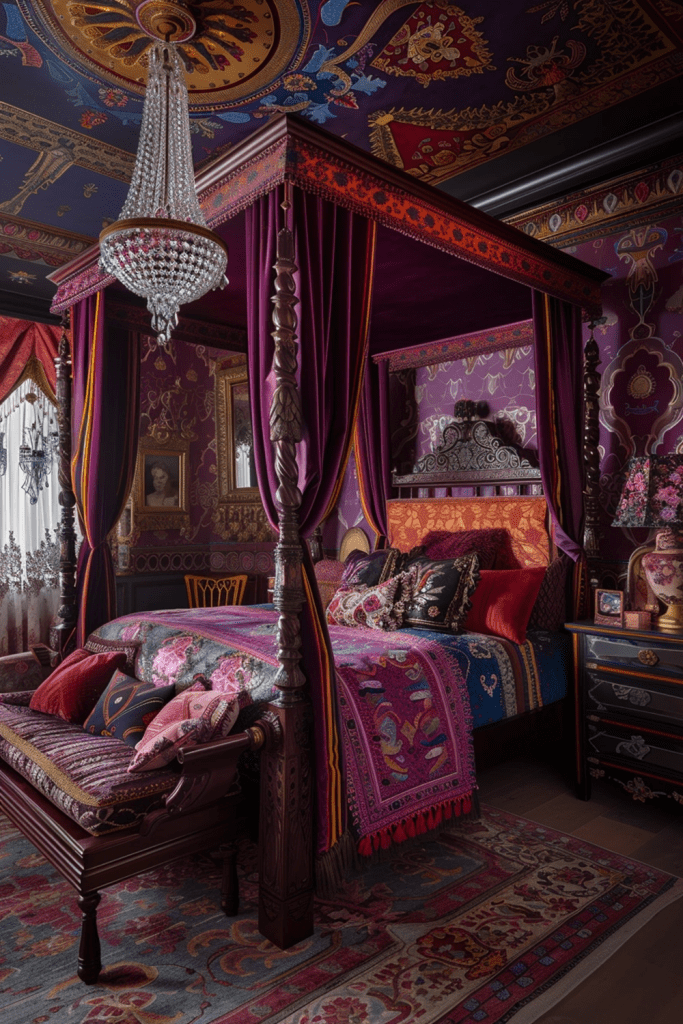 Bohemian Grandeur: Sumptuous Bedroom Retreat