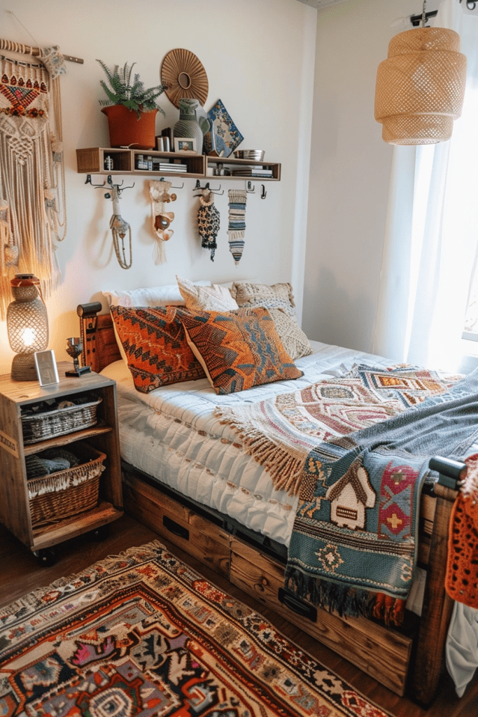Boho Comfort in Limited Space: Small Bedroom Hack