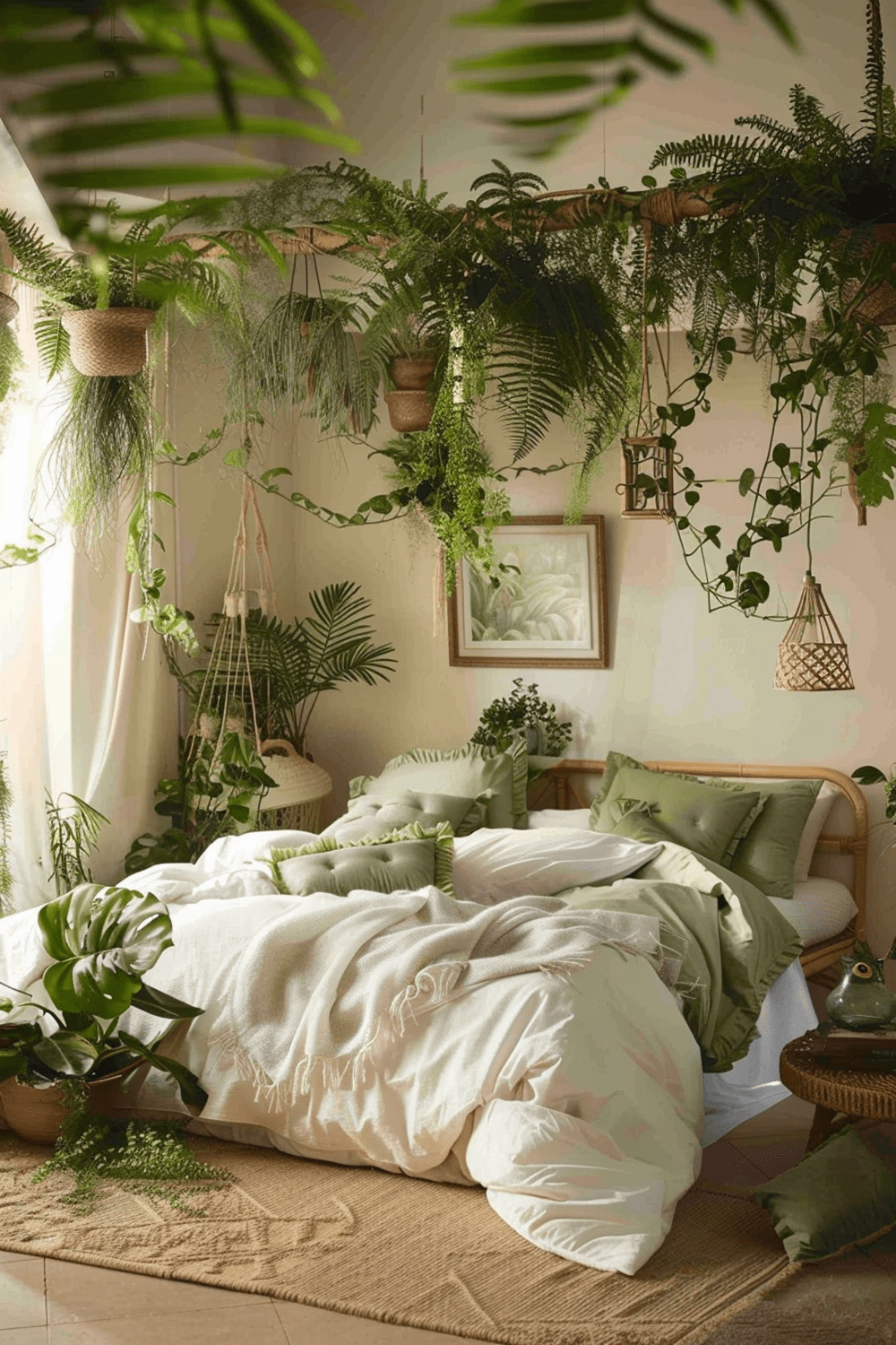 29 Boho Bedroom With Hanging Plant Ideas - Courtneys World