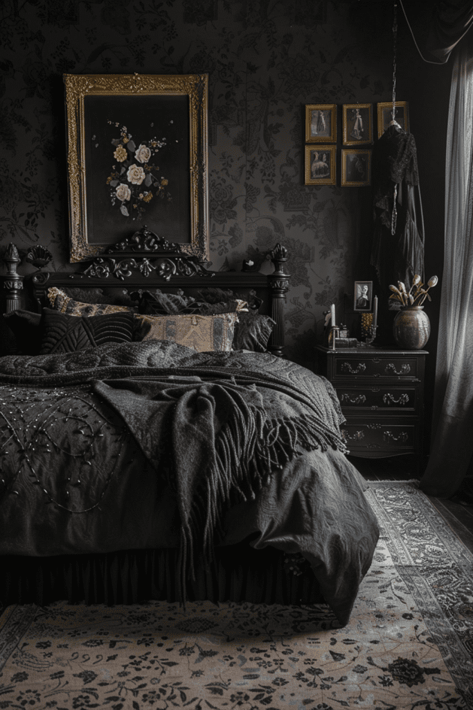 Boho Noir: Dark and Dreamy Bedroom