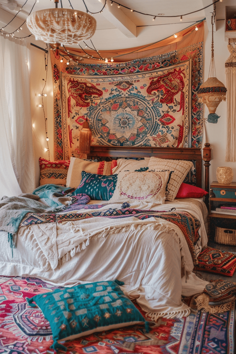 29 Boho Bedroom Wall Decor Ideas - Courtneys World