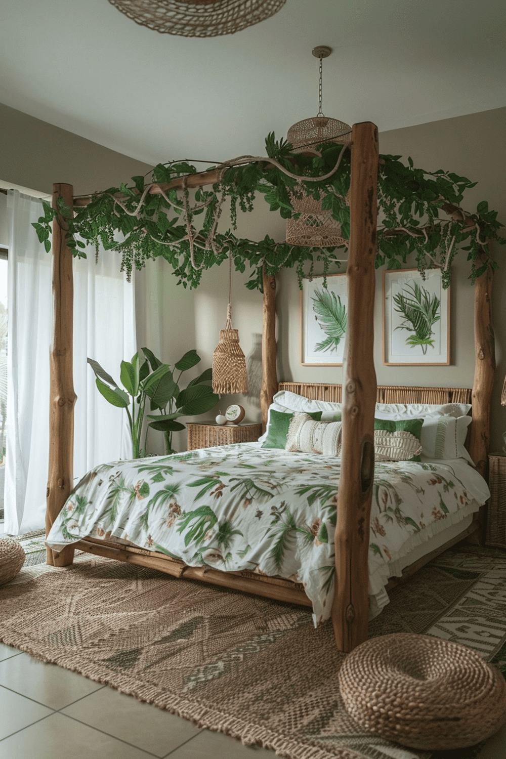 29 Jungle Themed Boho Bedroom Ideas - Courtneys World
