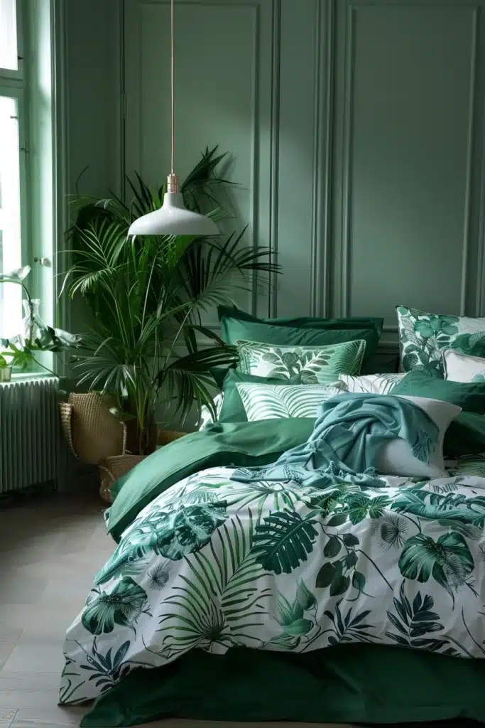 Emerald Green Boho Bedroom