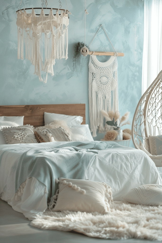 Cloudy Comfort: Bohemian Bedroom Hideaway