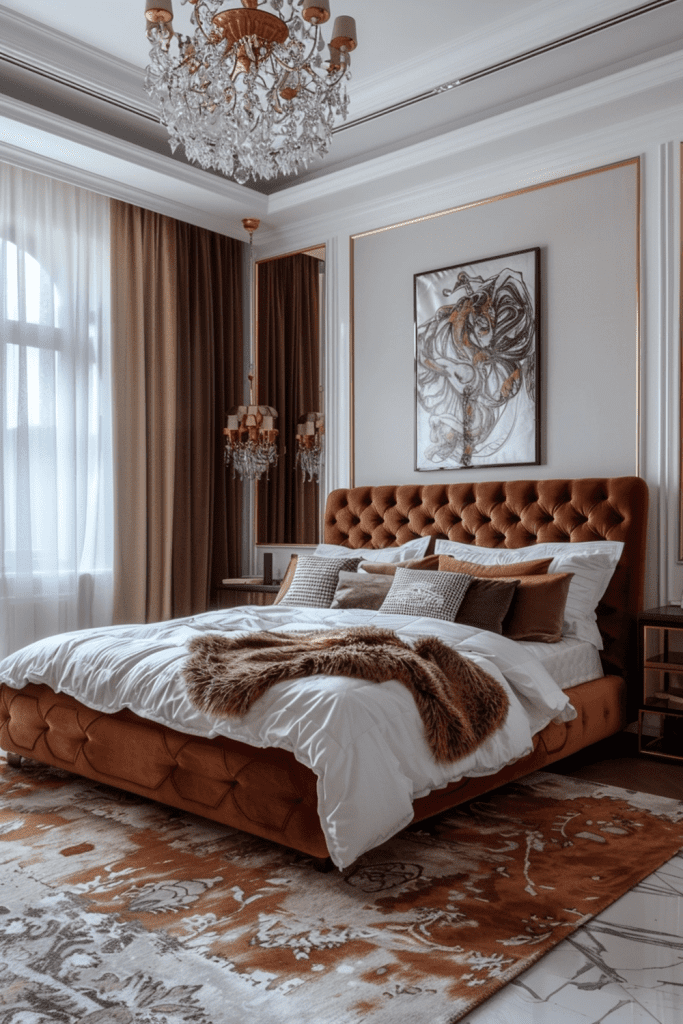 Boho Glamour Oasis: Deluxe Bedroom Haven