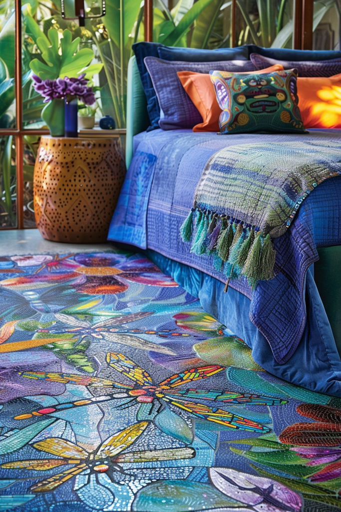 Dragonfly Mosaic Bedroom Bliss