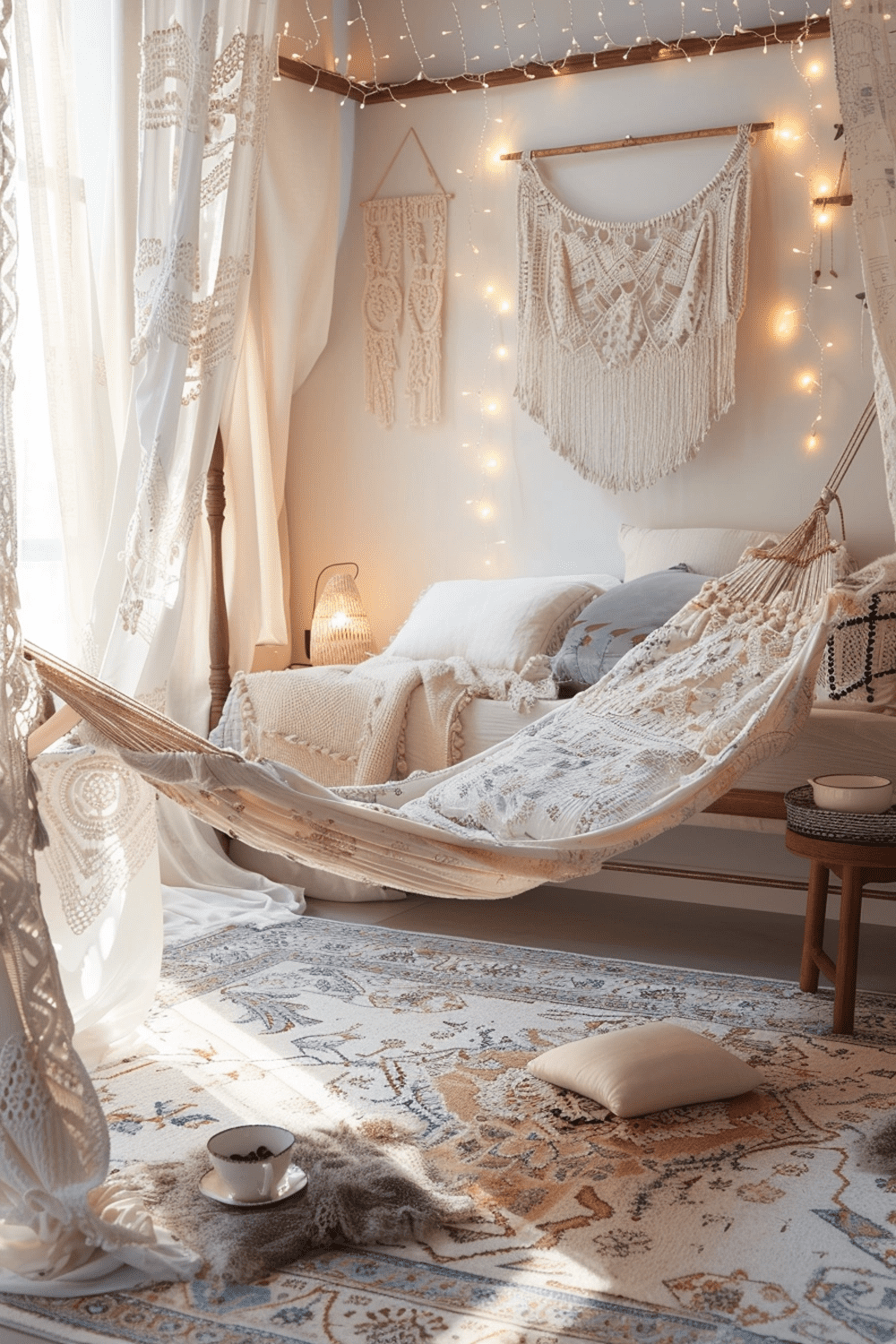 29 Boho Bedroom Hammocks You Must See - Courtneys World