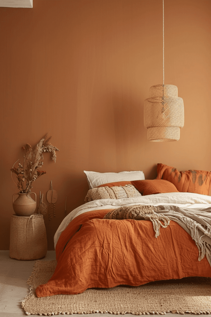 Earthy Terracotta Accent Wall