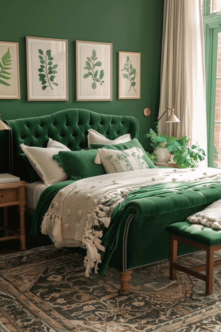 29 Green Boho Bedroom Ideas - Courtneys World
