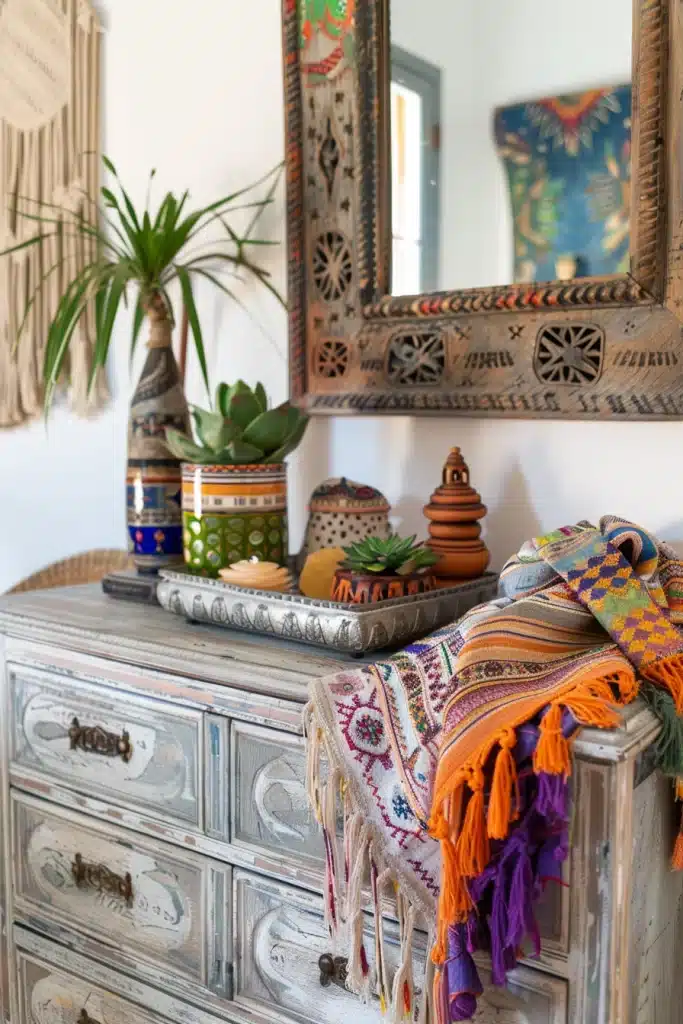 Boho Bedroom Dresser Decor