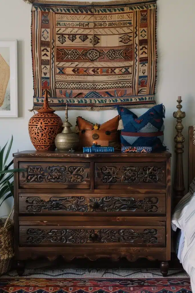 Boho Bedroom Dresser Decor