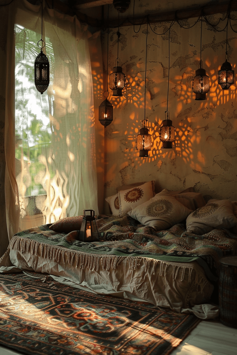 29 Incredible Boho Bedroom Lighting Ideas You Have To See - Courtneys World