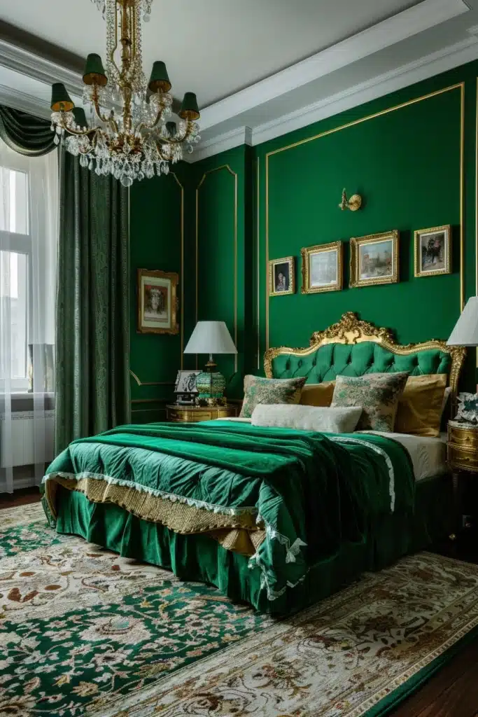 Emerald Green Boho Bedroom