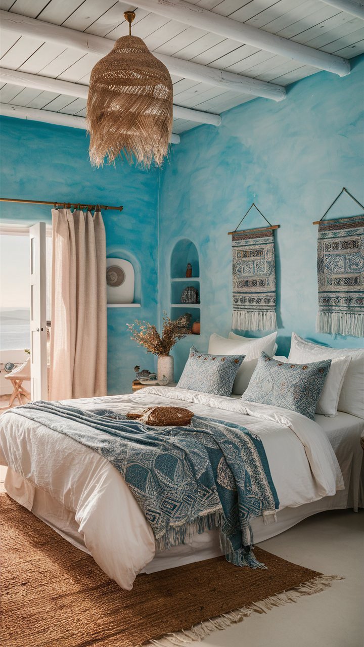 29 Blue Boho Bedroom Ideas - Courtneys World