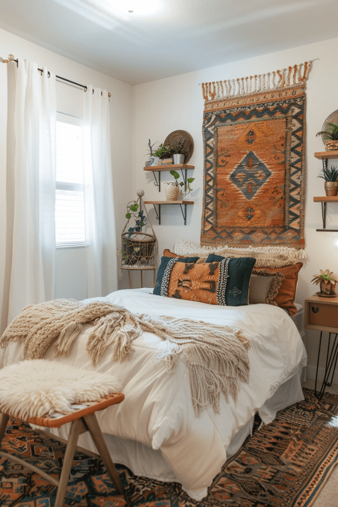 Intimate Boho Hideaway: Small Bedroom Decor Tip