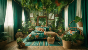 Jungle Themed Boho Bedroom