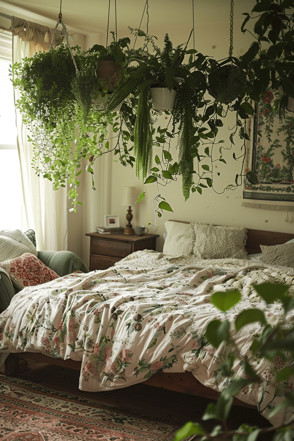 29 Boho Bedroom With Hanging Plant Ideas - Courtneys World