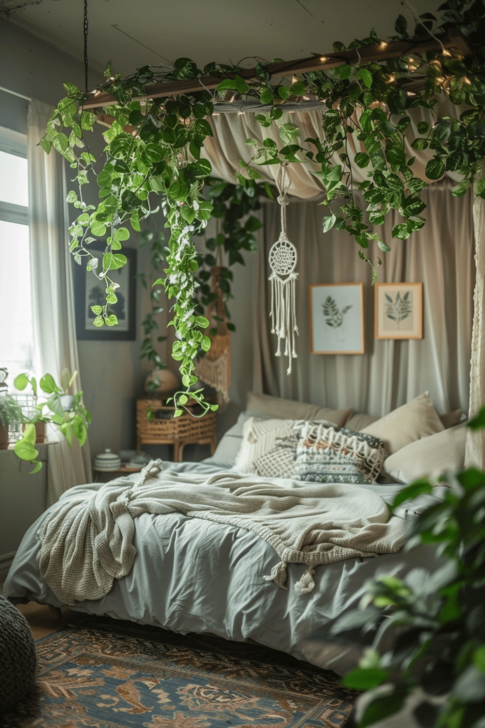 29 Boho Bedroom With Hanging Plant Ideas - Courtneys World
