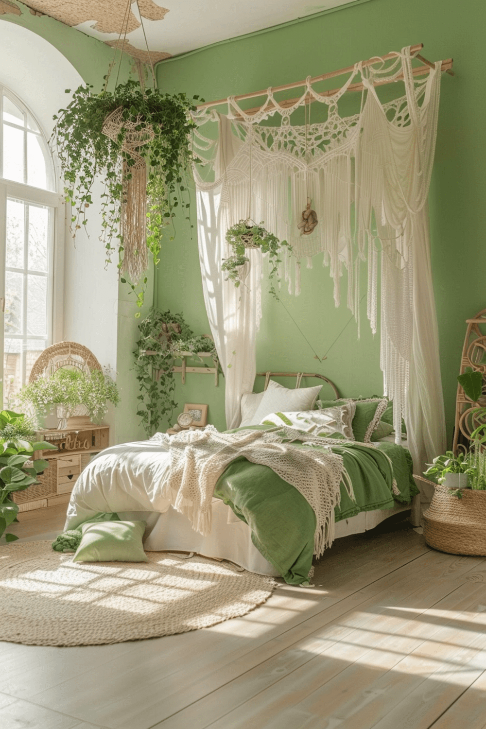 29 Green Boho Bedroom Ideas - Courtneys World